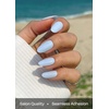 image:imageohora Semi Cured Gel Nail Strips N Washing Jean  Blue Solid Works with Any UVLED Lamps SalonQuality Long Lasting Easy to Apply amp Remove  Includes 2 Prep Pads Nail File amp Wooden StickN Greyish Blue