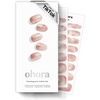 image:imageohora Semi Cured Gel Nail Strips N Misty Blossom  Marble Pink Works with Any Lamps SalonQuality Long Lasting Easy to Apply amp Remove  Includes 2 Prep Pads Nail File amp Wooden Stick