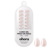 image:imageohora Gel Press On Nails NP Glazed Chrome  Medium Oval Chrome Beige  100 Real Gel No UV Lamp No Glue NonToxic  15 Sizes 30 Tips  14Day Waterproof Beginner FriendlyNP Glazed Chrome