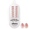 image:imageohora Gel Press On Nails NP Glazed Chrome  Medium Oval Chrome Beige  100 Real Gel No UV Lamp No Glue NonToxic  15 Sizes 30 Tips  14Day Waterproof Beginner FriendlyNP Rosy Glow