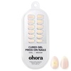 image:imageohora Gel Press On Nails NP Glazed Chrome  Medium Oval Chrome Beige  100 Real Gel No UV Lamp No Glue NonToxic  15 Sizes 30 Tips  14Day Waterproof Beginner FriendlyNP Vanilla Hibiscus