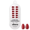 image:imageohora Gel Press On Nails NP Glazed Chrome  Medium Oval Chrome Beige  100 Real Gel No UV Lamp No Glue NonToxic  15 Sizes 30 Tips  14Day Waterproof Beginner FriendlyNP Classic Red