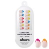 image:imageohora Gel Press On Nails NP Glazed Chrome  Medium Oval Chrome Beige  100 Real Gel No UV Lamp No Glue NonToxic  15 Sizes 30 Tips  14Day Waterproof Beginner FriendlyNP Mexican French