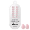 image:imageohora Gel Press On Nails NP Glazed Chrome  Medium Oval Chrome Beige  100 Real Gel No UV Lamp No Glue NonToxic  15 Sizes 30 Tips  14Day Waterproof Beginner FriendlyNP Blush Pink