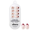image:imageohora Gel Press On Nails NP Glazed Chrome  Medium Oval Chrome Beige  100 Real Gel No UV Lamp No Glue NonToxic  15 Sizes 30 Tips  14Day Waterproof Beginner FriendlyCherry Pop
