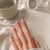 image:imageohora Gel Press On Nails NP Glazed Chrome  Medium Oval Chrome Beige  100 Real Gel No UV Lamp No Glue NonToxic  15 Sizes 30 Tips  14Day Waterproof Beginner FriendlyMirror French