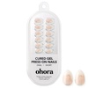 image:imageohora Gel Press On Nails NP Glazed Chrome  Medium Oval Chrome Beige  100 Real Gel No UV Lamp No Glue NonToxic  15 Sizes 30 Tips  14Day Waterproof Beginner FriendlyNP Wave French