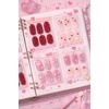 image:imageohora Semi Cured Gel Nail Strips N Classic Burgundy  Red Solid Works with Any UVLED Lamps SalonQuality Long Lasting Easy to Apply amp Remove  Includes 2 Prep Pads Nail File amp Wooden StickN Candy Swirl
