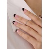 image:imageohora Semi Cured Gel Nail Strips N Classic Burgundy  Red Solid Works with Any UVLED Lamps SalonQuality Long Lasting Easy to Apply amp Remove  Includes 2 Prep Pads Nail File amp Wooden StickN Chic French