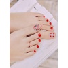 image:imageohora Semi Cured Gel Nail Strips N Classic Burgundy  Red Solid Works with Any UVLED Lamps SalonQuality Long Lasting Easy to Apply amp Remove  Includes 2 Prep Pads Nail File amp Wooden StickP Cherry Crush