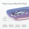 image:imageohora Semi Cured Gel Nail Strips N Classic Burgundy  Red Solid Works with Any UVLED Lamps SalonQuality Long Lasting Easy to Apply amp Remove  Includes 2 Prep Pads Nail File amp Wooden StickN Cream Rose