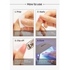 image:imageohora Semi Cured Gel Nail Strips N Classic Burgundy  Red Solid Works with Any UVLED Lamps SalonQuality Long Lasting Easy to Apply amp Remove  Includes 2 Prep Pads Nail File amp Wooden StickN Bare Pink