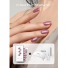image:imageohora Semi Cured Gel Nail Strips N Cream Base  Nude Solid Works with Any UVLED Lamps SalonQuality Long Lasting Easy to Apply amp Remove  Includes 2 Prep Pads Nail File amp Wooden StickN Bare Plum Starter Kit