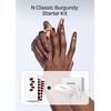 image:imageohora Semi Cured Gel Nail Strips N Cream Base  Nude Solid Works with Any UVLED Lamps SalonQuality Long Lasting Easy to Apply amp Remove  Includes 2 Prep Pads Nail File amp Wooden StickN Classic Burgundy Starter Kit