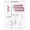 image:imageohora Semi Cured Gel Nail Strips N Cream Base  Nude Solid Works with Any UVLED Lamps SalonQuality Long Lasting Easy to Apply amp Remove  Includes 2 Prep Pads Nail File amp Wooden StickN Bare Plum Starter Kit