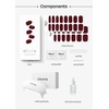 image:imageohora Semi Cured Gel Nail Strips N Cream Base  Nude Solid Works with Any UVLED Lamps SalonQuality Long Lasting Easy to Apply amp Remove  Includes 2 Prep Pads Nail File amp Wooden StickN Classic Burgundy Starter Kit