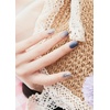 image:imageohora Semi Cured Gel Nail Strips N Nudist  Nude Solid Works with Any UVLED Lamps SalonQuality Long Lasting Easy to Apply amp Remove  Includes 2 Prep Pads Nail File amp Wooden StickN Gleam Blue