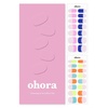 image:imageohora Semi Cured Gel Nail Strips N Rainbow French  Nude French Works with UVLED Lamps SalonQuality Long Lasting Easy to Apply amp Remove  Includes 2 Prep Pads Nail File amp Wooden Stick