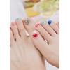 image:imageohora Semi Cured Gel Pedi Strips P Berry ChouChou  Works with Any Nail Lamps SalonQuality Long Lasting Easy to Apply amp Remove  Includes 2 Prep Pads Nail File amp Wooden StickP Happygolucky