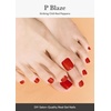 image:imageohora Semi Cured Gel Pedi Strips P Berry ChouChou  Works with Any Nail Lamps SalonQuality Long Lasting Easy to Apply amp Remove  Includes 2 Prep Pads Nail File amp Wooden StickP Blaze
