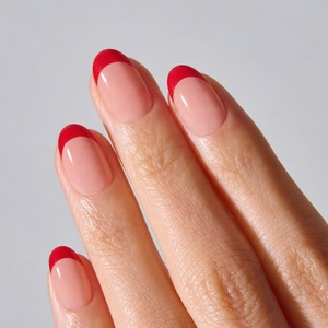 image:imageohora Gel Press On Nails NP Glazed Chrome  Medium Oval Chrome Beige  100 Real Gel No UV Lamp No Glue NonToxic  15 Sizes 30 Tips  14Day Waterproof Beginner FriendlyNP Scarlet French