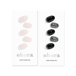 image:imageohora Semi Cured Gel Nail Set of 2 N Cream Light amp N Party Night  Professional SalonQuality Nail Care