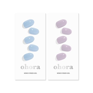 image:imageohora Semi Cured Gel Nail Set of 2 N Cream Sky amp N Cream Lavender  Professional SalonQuality Nail Care  Easy to Use Comfortable Curing and Easy to Remove 