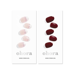 image:imageohora Semi Cured Gel Nail Set of 2 N Essential French amp N Classic Burgundy  Professional SalonQuality Nail Care  Easy to Use Comfortable Curing and Easy to Remove