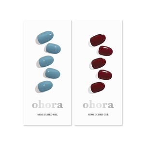 image:imageohora Semi Cured Gel Nail Set of 2 N Washing Jean amp N Classic Burgundy  Professional SalonQuality Nail Care