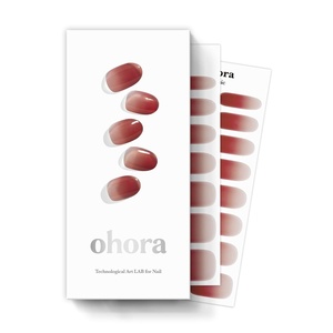 image:imageohora Semi Cured Gel Nail Strips N Classic Burgundy  Red Solid Works with Any UVLED Lamps SalonQuality Long Lasting Easy to Apply amp Remove  Includes 2 Prep Pads Nail File amp Wooden StickN Fig Jam