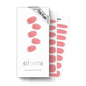 image:imageohora Semi Cured Gel Nail Strips N Classic Burgundy  Red Solid Works with Any UVLED Lamps SalonQuality Long Lasting Easy to Apply amp Remove  Includes 2 Prep Pads Nail File amp Wooden StickN Cream Glow