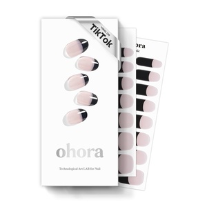 image:imageohora Semi Cured Gel Nail Strips N Classic Burgundy  Red Solid Works with Any UVLED Lamps SalonQuality Long Lasting Easy to Apply amp Remove  Includes 2 Prep Pads Nail File amp Wooden StickN Chic French