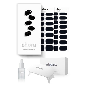 image:imageohora Semi Cured Gel Nail Strips N Cream Base  Nude Solid Works with Any UVLED Lamps SalonQuality Long Lasting Easy to Apply amp Remove  Includes 2 Prep Pads Nail File amp Wooden StickN Onyx Starter Kit