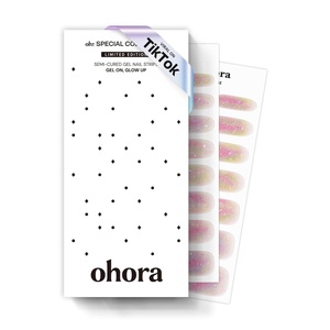 image:imageohora Semi Cured Gel Nail Strips N Red Light  Red Solid Works with Any UVLED Lamps SalonQuality Long Lasting Easy to Apply amp Remove  Includes 2 Prep Pads Nail File amp Wooden StickN Rainbow Bomb