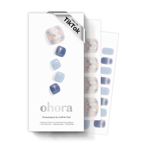 image:imageohora Semi Cured Gel Pedi Strips P Mini Museum  Works with Any Nail Lamps SalonQuality Long Lasting Easy to Apply amp Remove  Includes 2 Prep Pads Nail File amp Wooden StickP Berry Chou Chou