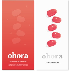 image:imageohora Semi Cured Gel Valentines Day Set N Hot Cherry amp N Tint Red  Professional SalonQuality Nail Care  Easy to Use Comfortable Curing and Easy to Remove