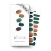 image:imageohora Semi Cured Gel Nail Strips N Autumn Ombre  GreenBrown Works with Any UVLED Lamps SalonQuality Long Lasting Easy to Apply amp Remove  Includes 2 Prep Pads Nail File amp Wooden Stick