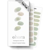 image:imageohora Semi Cured Gel Nail Strips N Puffy Bloom  Marble 3D Green Gold Works with Any Lamps SalonQuality Long Lasting Easy to Apply amp Remove  Includes 2 Prep Pads Nail File amp Wooden Stick