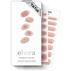 image:imageohora Semi Cured Gel Nail Strips N Sweet Bow  Marble Magnet Pink Gold Works with Any Lamps SalonQuality Long Lasting Easy to Apply amp Remove  Includes 2 Prep Pads Nail File amp Wooden Stick