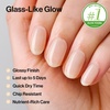 image:imageohora 2in1 Sheer Nail Polish amp StrengthenerWatermelon  Tinted Nail Concealer  Nail Hardener for Weak Damaged Nails  Nail Care Polish with Glossy Finish  GlazedSyrup Formula 15 mLGold Confetti