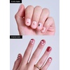 image:imageohora Semi Cured Gel Nail Strips 2025 Christmas Set N Santa Cane amp N Red Chrome  Works with Any Lamps SalonQuality Long Lasting Easy to Apply amp Remove2025 Christmas Set N Jolly Jingles  N Santa Cane