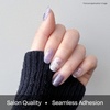 image:imageohora Semi Cured Gel Nail Strips N Dreamy Rose  Magnet Marble Purple Works with Any Lamps SalonQuality Long Lasting Easy to Apply amp Remove  Includes 2 Prep Pads Nail File amp Wooden Stick