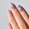 image:imageohora Semi Cured Gel Nail Strips N Dreamy Rose  Magnet Marble Purple Works with Any Lamps SalonQuality Long Lasting Easy to Apply amp Remove  Includes 2 Prep Pads Nail File amp Wooden Stick