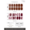 image:imageohora Semi Cured Gel Nail Strips N Mulberry  Red Ombre Works with Any UVLED Lamps SalonQuality Long Lasting Easy to Apply amp Remove  Includes 2 Prep Pads Nail File amp Wooden StickN Mulberry
