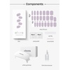 image:imageohora Semi Cured Gel Nail Strips N Mulberry  Red Ombre Works with Any UVLED Lamps SalonQuality Long Lasting Easy to Apply amp Remove  Includes 2 Prep Pads Nail File amp Wooden StickN Cream Lavender Starter Kit