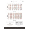 image:imageohora Semi Cured Gel Nail Strips N Newtro no1  White Metallic Works with Any UVLED Lamps SalonQuality Long Lasting Easy to Apply amp Remove  Includes 2 Prep Pads Nail File amp Wooden Stick