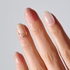 image:imageohora Semi Cured Gel Nail Strips N Petal Moment  Marble Chrome Pink Works with Any Lamps SalonQuality Long Lasting Easy to Apply amp Remove  Includes 2 Prep Pads Nail File amp Wooden Stick
