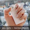 image:imageohora Semi Cured Gel Nail Strips N Puffy Bloom  Marble 3D Green Gold Works with Any Lamps SalonQuality Long Lasting Easy to Apply amp Remove  Includes 2 Prep Pads Nail File amp Wooden Stick