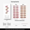 image:imageohora Semi Cured Gel Nail Strips N Rosy Bow  3D Magnet Pink Gold Works with Any Lamps SalonQuality Long Lasting Easy to Apply amp Remove  Includes 2 Prep Pads Nail File amp Wooden Stick