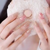 image:imageohora Semi Cured Gel Nail Strips N Rosy Bow  3D Magnet Pink Gold Works with Any Lamps SalonQuality Long Lasting Easy to Apply amp Remove  Includes 2 Prep Pads Nail File amp Wooden Stick